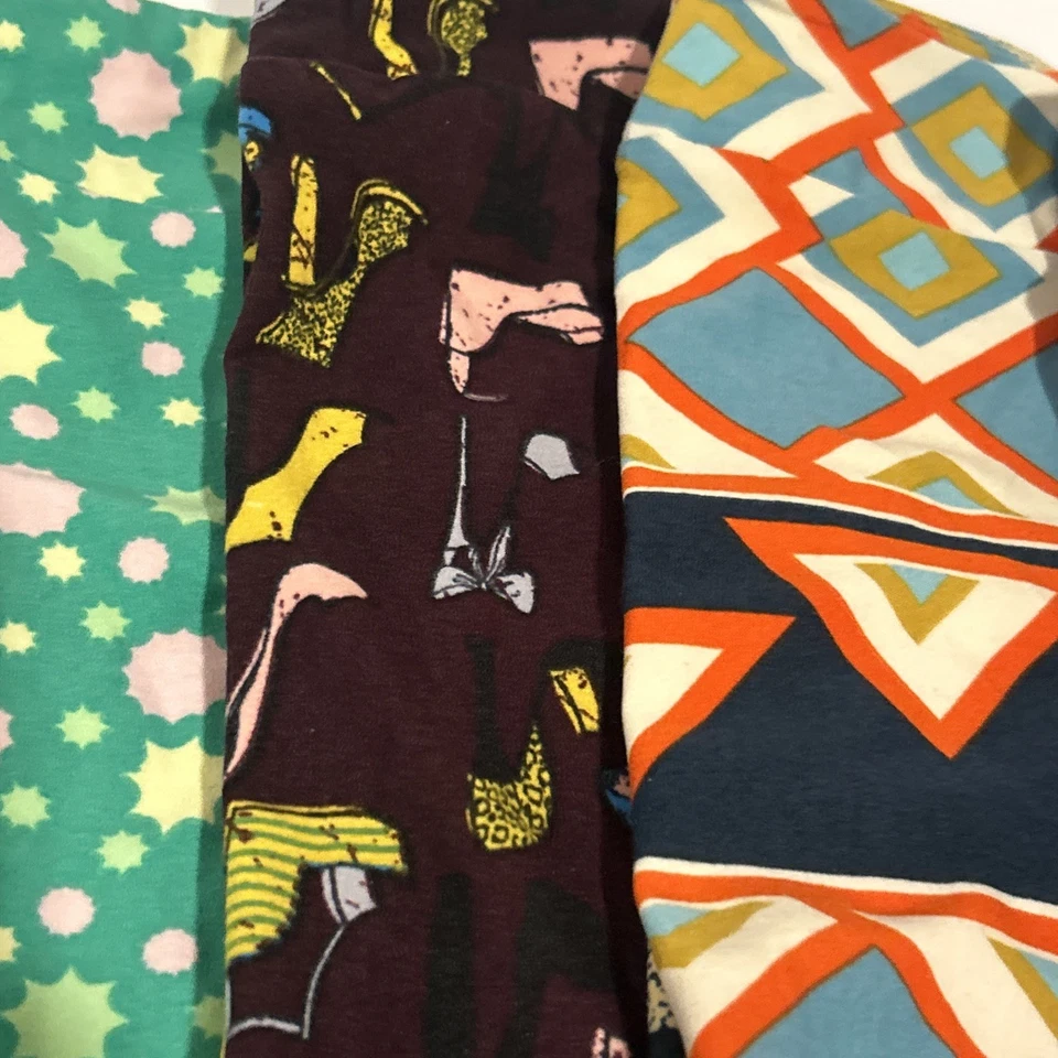 Lote De 5 Leggings Nuevos Sin Etiquetas LuLaRoe Niños Talla S/M- DIVERTIDOS Estampados Coloridos, Tacones, Bayas Foto 4 de 4