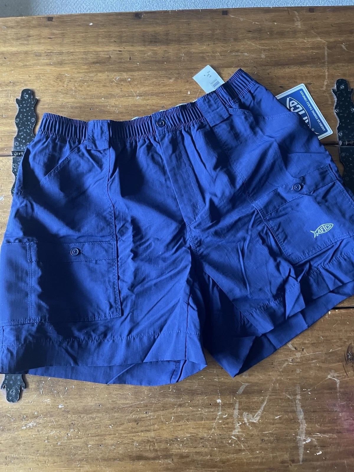 New AFTCO M01 Original Men's Fishing Shorts 7-Pocket Nylon Elastic Waistband 38