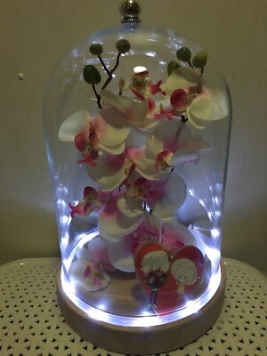 Verzauberte Blumenkuppel Hochzeit Herzstück, Orchidee/Mohn/Sonnenblume
