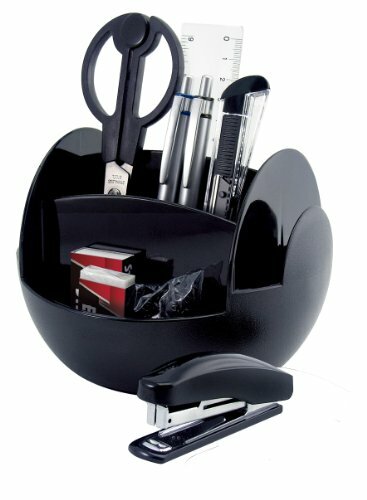 PAVO 8046645 Set da Scrivania con Portaoggetti Rotante e 9 Accessori, Nero (p2e) - Foto 1 di 1
