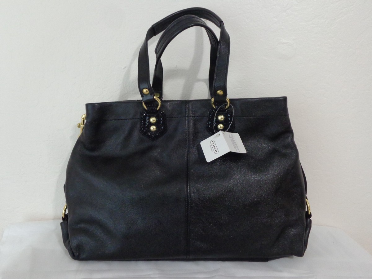 COACH / 2WAYバッグ Coach NWT F19243 Ashley Leather Carryall Black | eBay