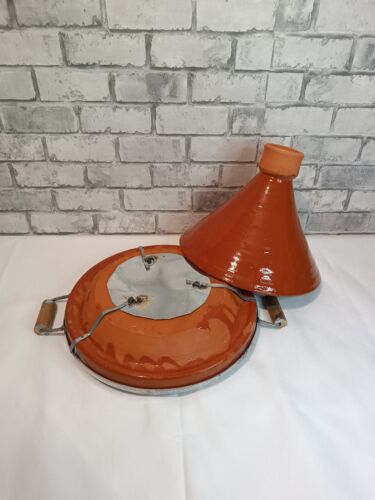 Tajine du Maroc 32 cm non émaillé en terre cuite, sans plomb, tajine fait main - Foto 2 di 4