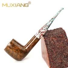 Briar Wooden Tobacco Pipe Billiard Straight Colorful Stem Handmade Smoking Pipe