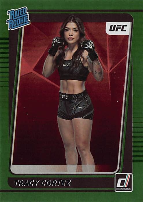 Tracy Cortez 2022 Donruss UFC #210 Rated Rookie Green Flood RC