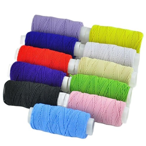 Ultra Fine Elastic Band Skirt Wrinkled Stretchy Rope Sewing Weaving Rubber Bands - Picture 1 of 22