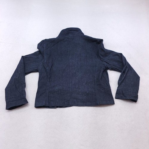 Josephine Chaus Casual Button Up Denim Long Sleeve Jacket Womens Size 12 Blue - Picture 8 of 8