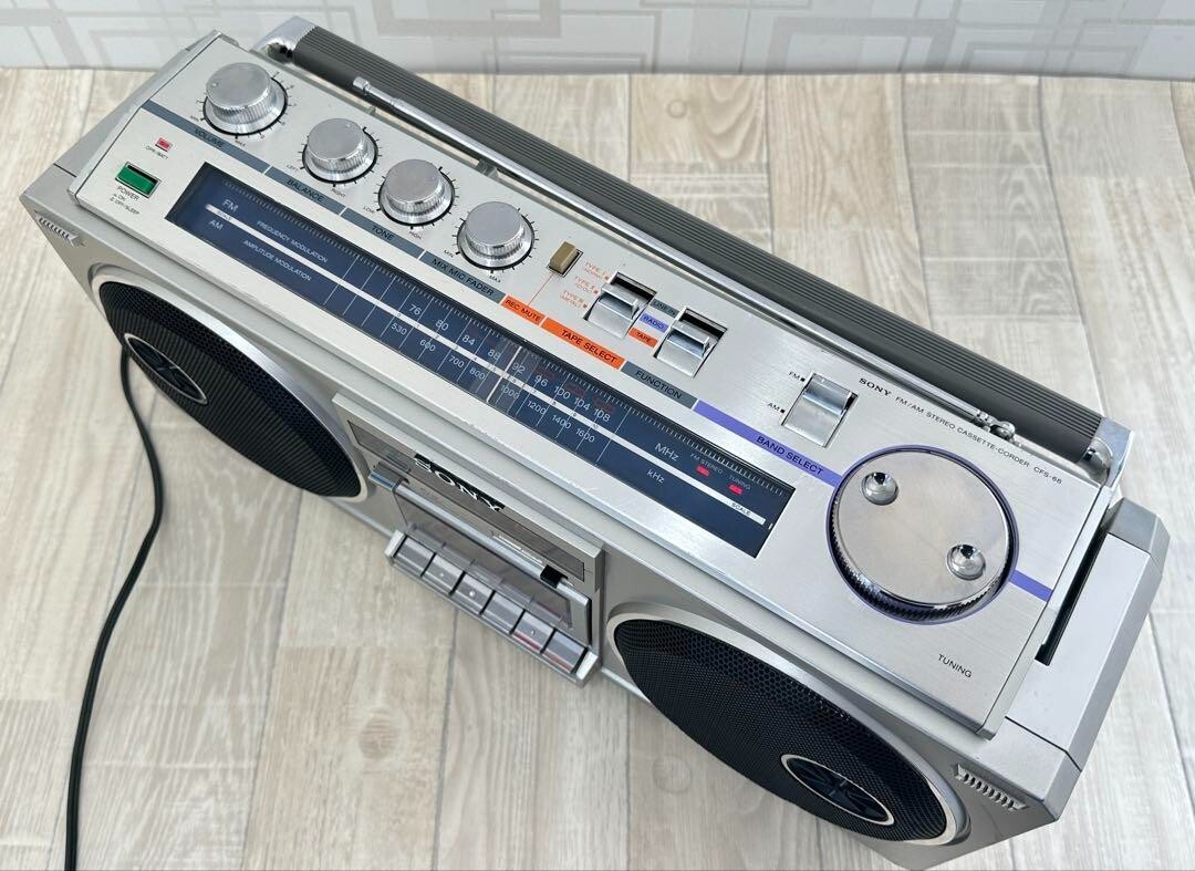 Sony CFS-66 Portable Stereo Cassette Recorder Radio 1981
