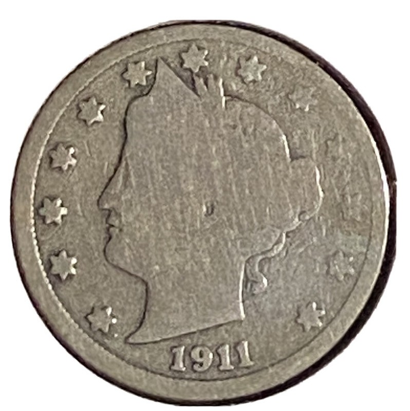 ^ 1911  Liberty "V" Nickel   ^^ GOOD ^^    115 YRS OLD     4043