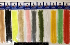 POLAR FIBRE 1.5" STREAMER DUBBING BRUSH. FLY TYING. 2 PACK, YOU PICK COLOR. NEW