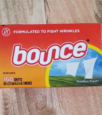 NEW Bounce Fabric Softener Sheets, Outdoor Fresh, 160 Sheets FREE SHIPPING