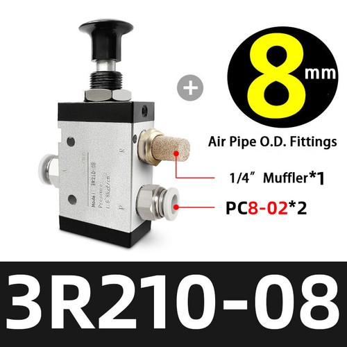 Pneumatic Air Valve 4r210-08 5port 2position Manual Hand Pull Push Lever Control - Picture 17 of 19