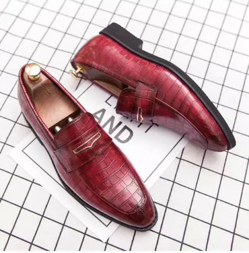 Pointed Toe Loafers Schuhe Herren Business Hochzeit Party Kunstleder Schuhe - Bild 9 von 16