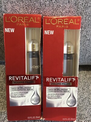 2 *** L Oreal  Paris Revitalift Volume Filler Daily Concentrated Serum 0.5 oz