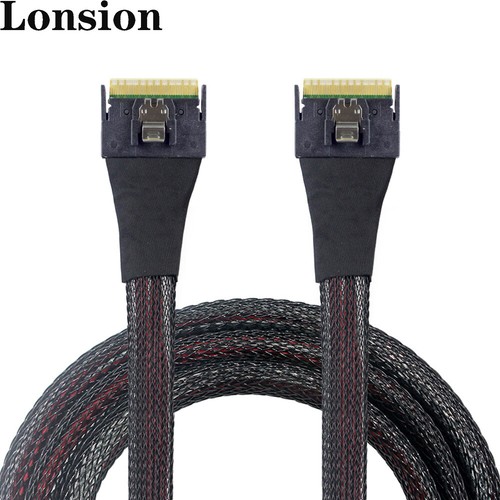 Cable de servidor SlimSAS SFF-8654 8i 4,0 a SlimSAS SFF-8654 74P - Imagen 2 de 11