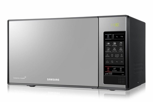 SAMSUNG GE83X-P FORNO A MICROONDE + GRILL Specchio in vetro nero 23 L in  ceramica all'interno 800W | eBay