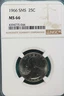 1966-P NGC SMS MS66 Washington Quarter Dollar!! #A6003