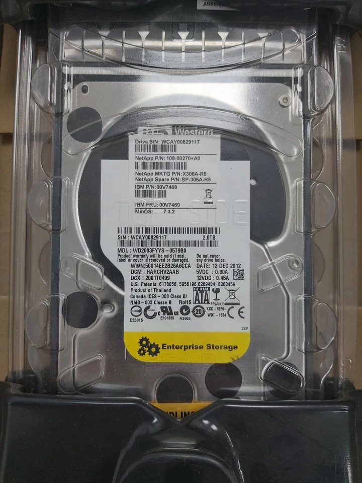 NETAPP X306A-R5 2TB 7200RPM 3.5 SATA HDD SP-306A-R5 - Image 2 of 3