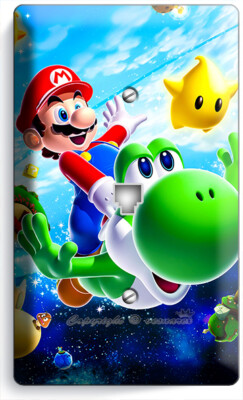 SUPER MARIO FLYING YOSHI GALAXY SPACE PHONE TELEPHONE WALL PLATE GAME ROOM DECOR
