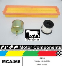 FILTER KIT for CITROEN C4 1.6i TU5JP4 1.6L DIESEL 04/05 > 03/09