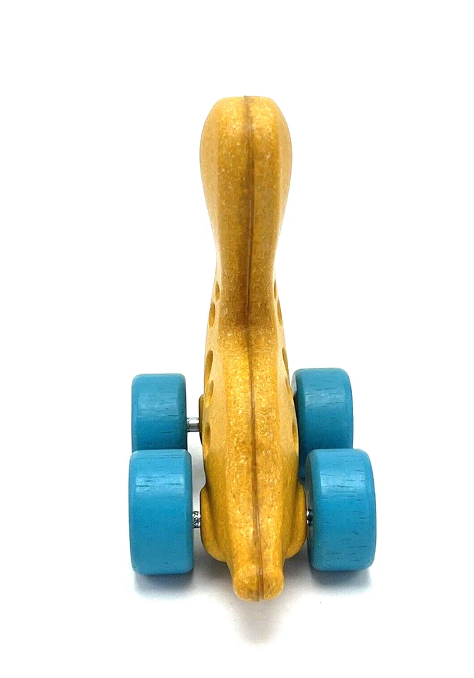 Plan Toys Dino Car Rex Dinosaurio Tiranosaurios T-Rex Pequeño Coche de Empuje de Madera  Foto 4 de 4