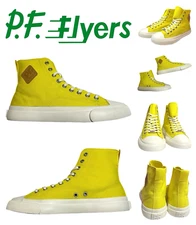 PF Flyers Hi All American Aurora Sneakers Shoes Womens 9 Mens 7.5 Yellow NEW $90