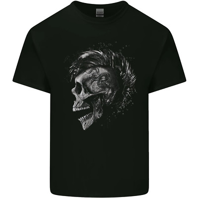 Punk Rock Skull Mit Tattoos Skull Musik Kinder T-Shirt Jungs Mädchen