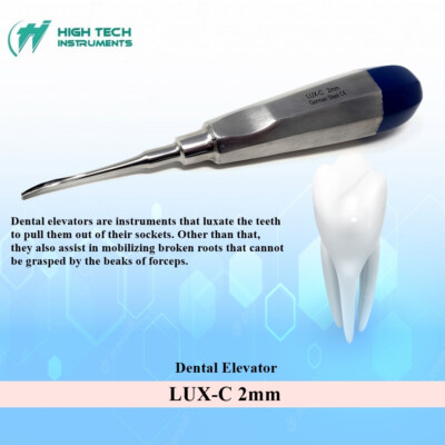 Surgical Dental Elevator LUX-CRV 2mm Root Extraction Teeth Luxating Instrument