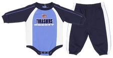 Outerstuff NHL Infants Atlanta Thrashers Team Logo Creeper Set