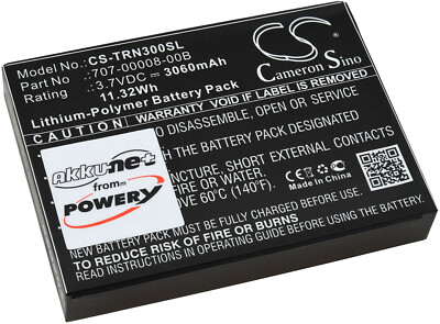 Akku für GPS-Messgerät Trimble Juno 3D, 3E 3,7V 3060mAh/11Wh Li-Polymer Schwarz