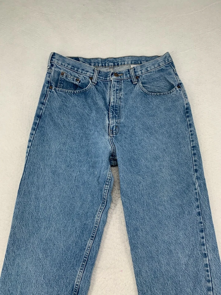 Pantalones de mezclilla John Henry para hombre talla 34 x 34 desgastados lavado claro recto desteñido Foto 4 de 4