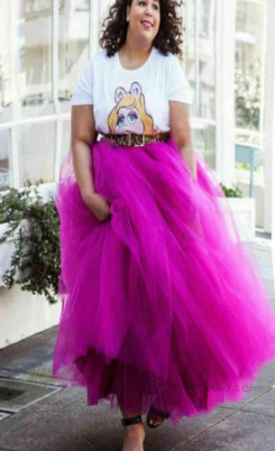 5 Layer Tulle Long Skirt Tutu Women Maxi Wedding Skirts Party Prom Underskirt 11 - Picture 16 of 39