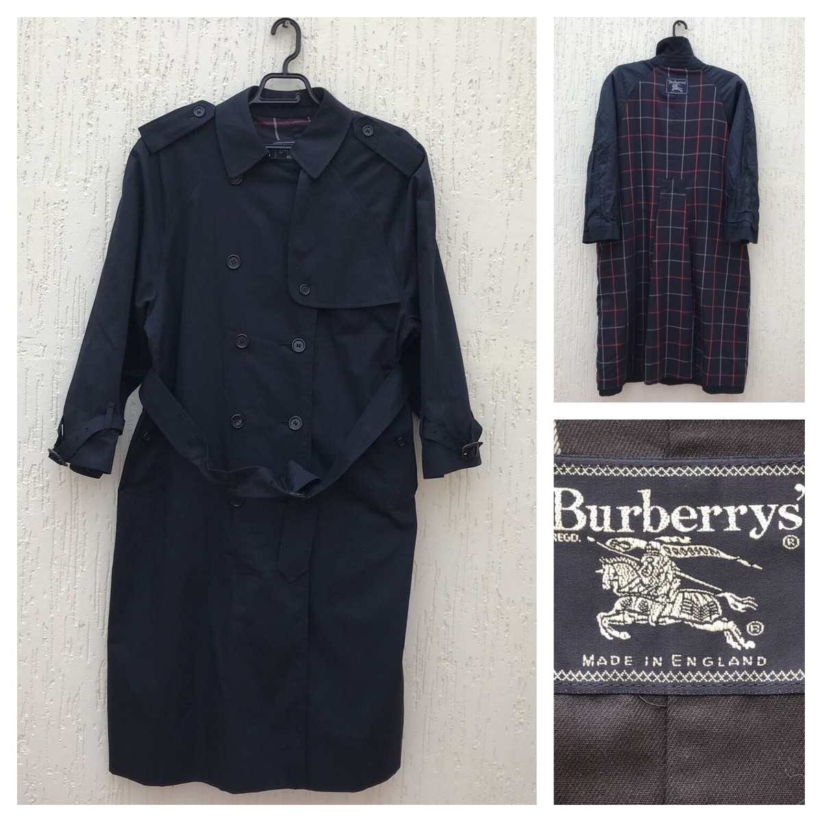Burberry's Trench Coat Nova Check made in england women's