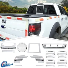 Chrome Car Exterior Decor Trim Cover Kit for 09-14 Ford F150 Raptor Accessories