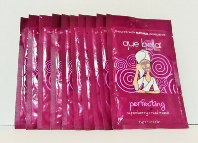 Que Bella Mud Mask Perfecting Super berry 10 PACKETS 0.5 oz each Packet