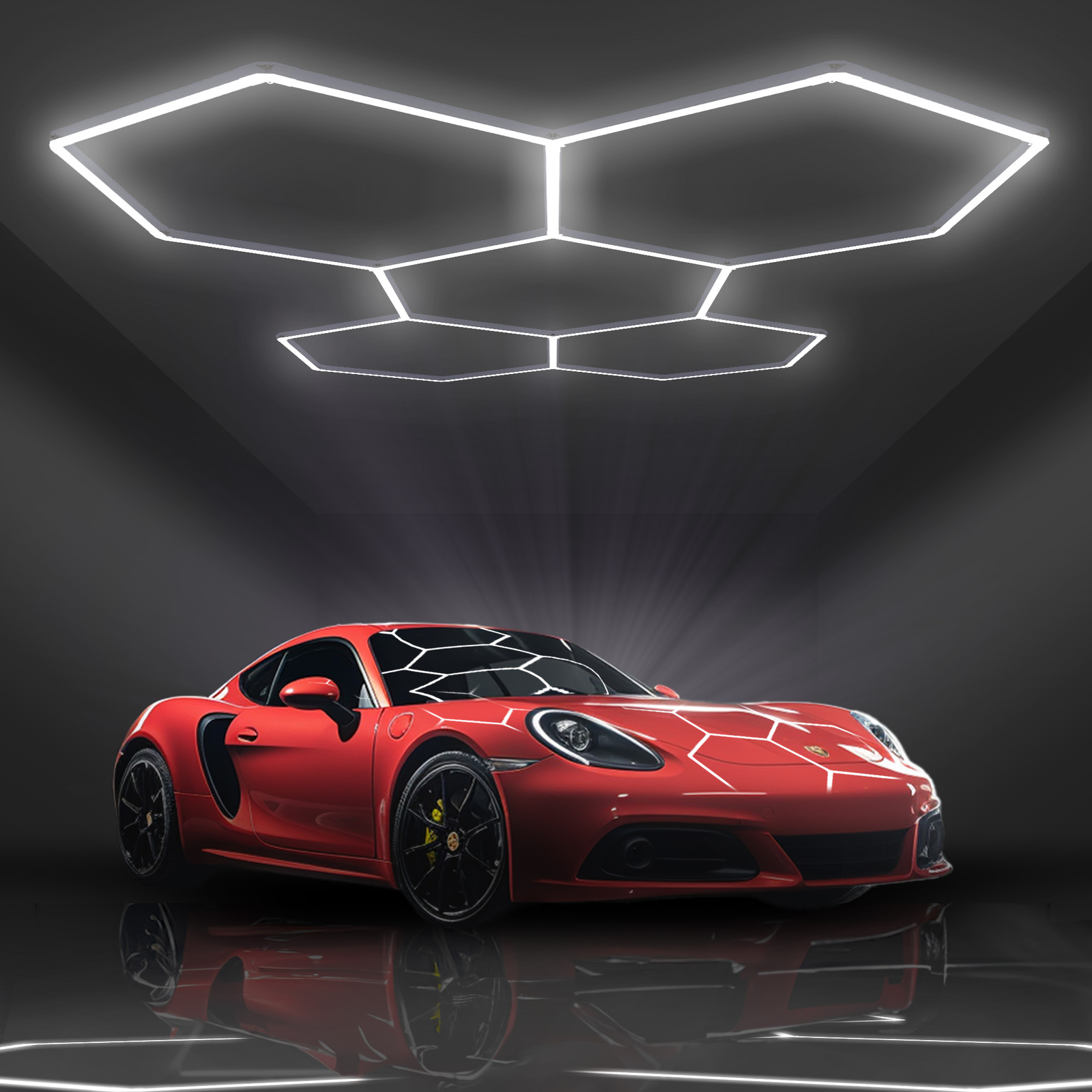 Yessources 15 Girds 240W Hexagon LED Light Gym Sport Pilates Studio 26400LM