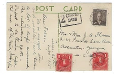 Catharines Canada  PPC to Atlanta Georgia, US Postage Dues