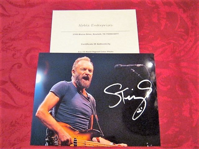 8.5 X 11 Photo, Signed by STING! Comes with COA! | eBay