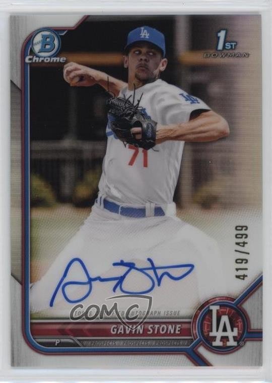 2022 Bowman Chrome Prospect Auto Refractor /499 Gavin Stone #CPA-GS Auto