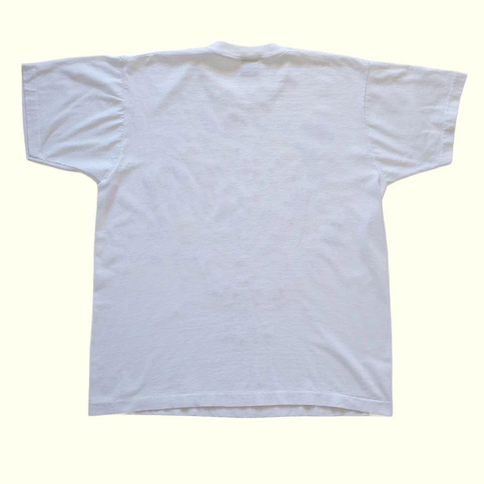 CAMISETA BLANCA VINTAGE AÑOS 90 RETRO PANTALLA ESTRELLAS MEJOR ARREGLO FLORAL GRÁFICO TALLA XL Foto 3 de 4