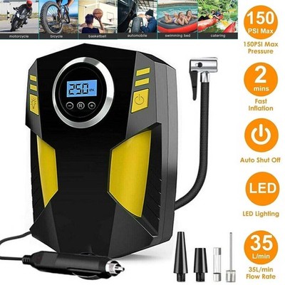 150PSI Car Tire Inflator 12V Digital Electric Auto Air Pump Compressor Portable