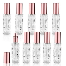 10 Pack 10ml Glass Perfume Bottles Refillable Fine Mist Spray Atomizer Travel...