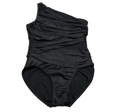 Miraclesuit Women's Swimsuit Size Est. 8 One Shoulder Black Jena One Piece