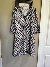 New Beachtime Lulu B Dress Beach Resort UPF 50 XL Sun Protection Black White