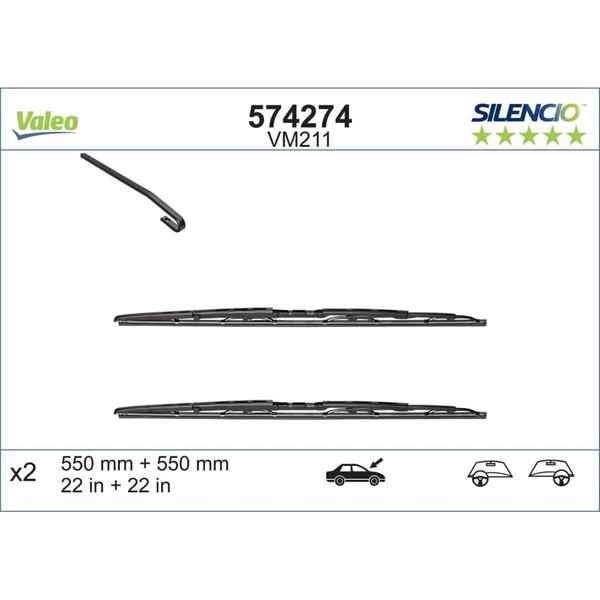 Wischblatt Valeo 574274 FüR Audi A4 B6 Avant-image
