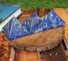 Lapis Lazuli Healing Crystal Pyramid Chakra Reiki Energy  Ornaments(1Pc)