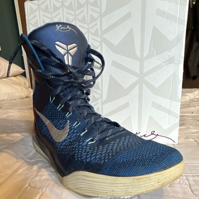 Nike Kobe 9 Elite Brave Blue High Top Basketball Shoes Blue 630847