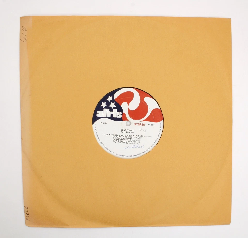 1971 AFRTS Tony Bennett Johnny Mathis Love Story Armed Forces Transcription - Image 2 of 4