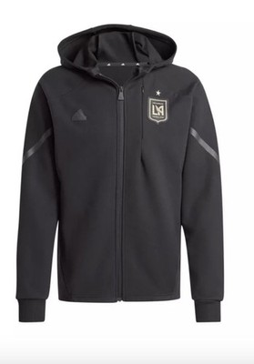 adidas Men's Black LAFC 2024 Anthem Travel Full-Zip Jacket Size XL BRAND NEW