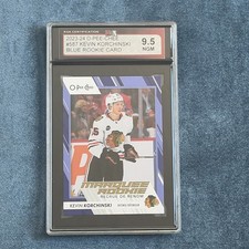 2023-24 O-Pee-Chee Marquee Rookie Blue #587 Kevin Korchinski RC - KSA 9.5 NGM