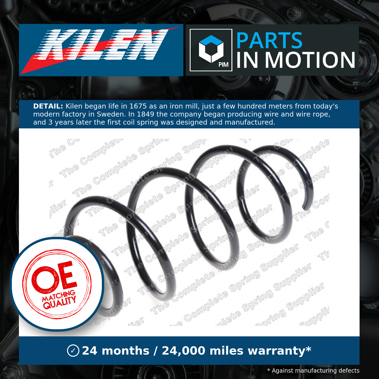 Coil Spring Front 14852 Kilen Suspension 546302R140 546302R141 Quality New
